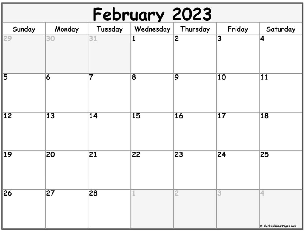 February 2023 Calendar Free Printable Calendar Templates