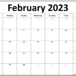 February 2023 Calendar Free Printable Calendar Templates