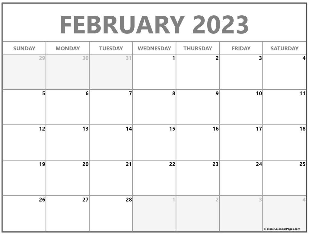 February 2023 Calendar Free Printable Calendar Templates