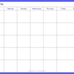 Fre Printable Blank Calander Monthly Pages Example Calendar Printable