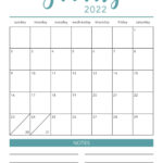 FREE 2022 Printable Calendar Template 2 Colors I Heart Naptime