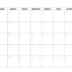 Free Printable Blank Calendar Template Paper Trail Design