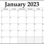 January 2023 Calendar Free Printable Calendar Templates