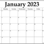 January 2023 Calendar Free Printable Calendar Templates