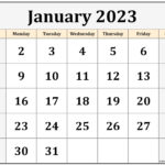 January 2023 Calendar Free Printable Calendar Templates