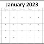 January 2023 Calendar Free Printable Calendar Templates