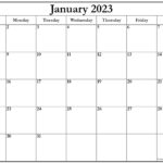 January 2023 Calendar Free Printable Calendar Templates