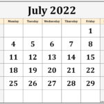 July 2022 Calendar Free Printable Calendar Templates