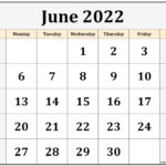 June 2022 Calendar Free Printable Calendar Templates