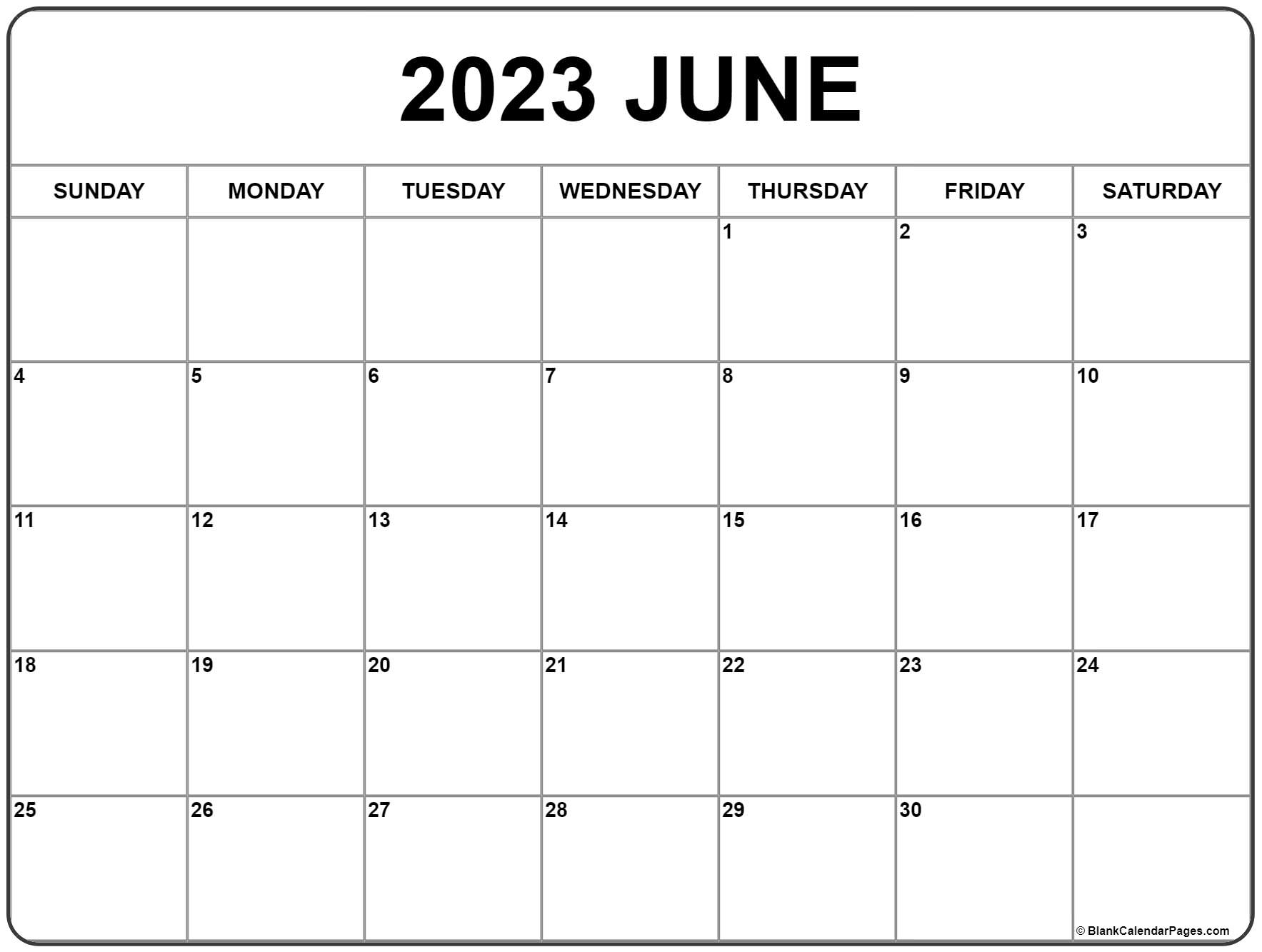 June 2023 Calendar Free Printable Calendar Templates