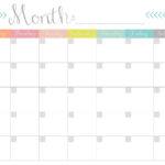 Lovely Monthly Calendar Free Printable Monthly Calendar Printable