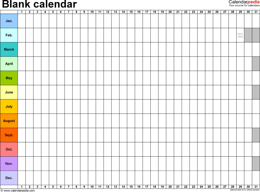 Lovely Printable Blank Yearly Calendar Free Printable Calendar Monthly