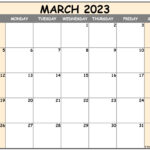 March 2023 Calendar Free Printable Calendar