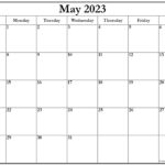 May 2023 Calendar Free Printable Monthly Calendars