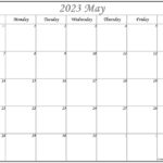 May 2023 Calendar Free Printable Monthly Calendars