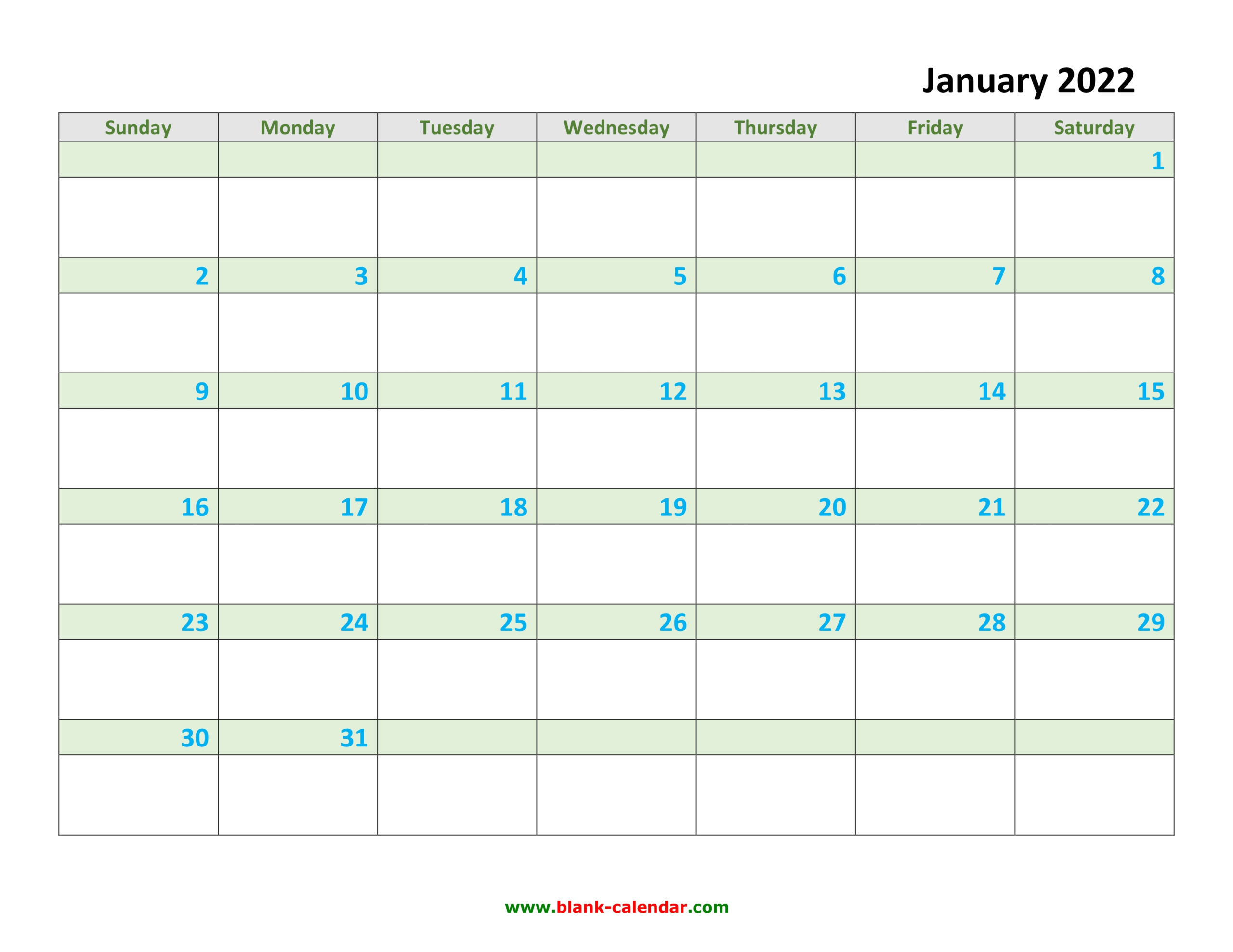 Monthly Calendar 2022 Free Download Editable And Printable