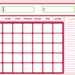 Monthly Calendar Events Template Table Free Printable Calendar