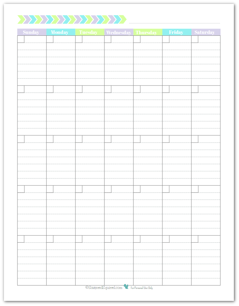 New Planner Printables Reader Request Blank Monthly Calendar 