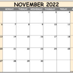 November 2022 Calendar Free Printable Calendar Templates