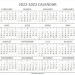 Printable Calendar 2022 2023 Template Blank Two Year Calendar