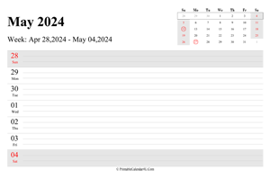 Printable Calendar 2024 Yearly Monthly Weekly Planner Template