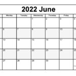 Printable Calendar June 2022 Templates PDF Word Excel