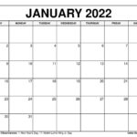 Printable January 2022 Calendar Templates With Holidays VL Calendar