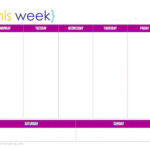 Universal Monday To Friday Blank Kids Schedule Get Your Calendar