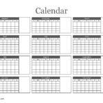 Yearly Blank Calendar Microsoft Word Editable PDF And Image Files