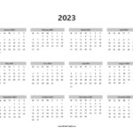 2023 Calendar Free Printable