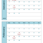 2023 Calendar Template Two Months Per Page Free Printable Templates