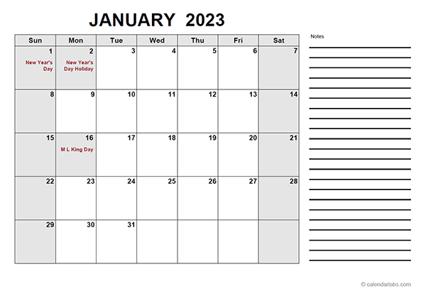 2023 Free Calendar PDF Free Printable Templates