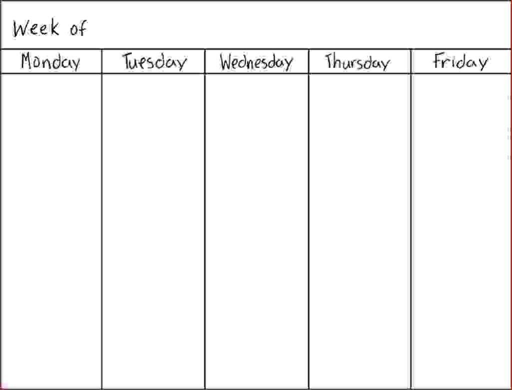 7 Day Weekly Schedule Template Physicminimalisticsco 7 Day Weekly 