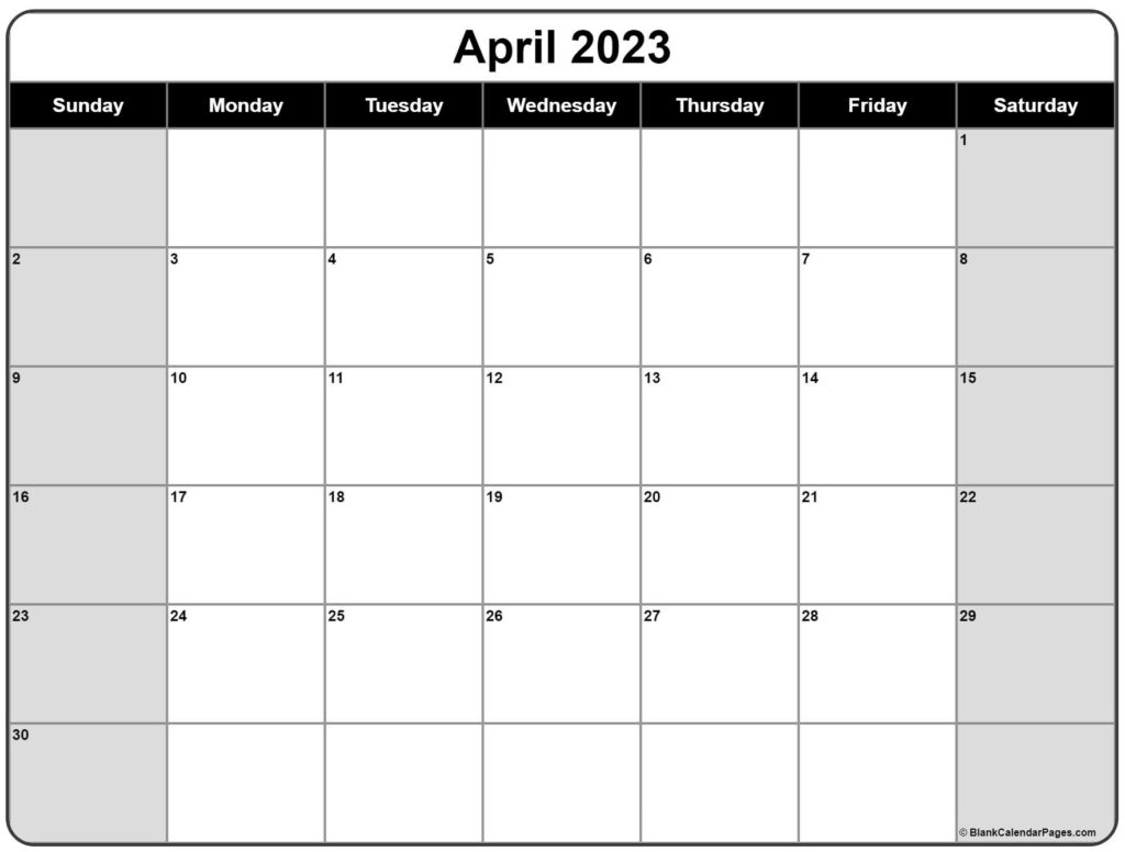 April 2023 Calendar Free Printable Calendar Templates