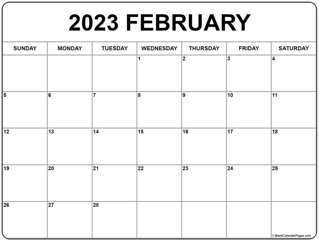 February 2023 Calendar Free Printable Calendar Templates