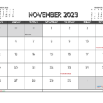 Free Editable Calendar November 2023 PDF 3 Month Calendar In 2021