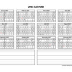 Printable Yearly Calendar 2023 Free calendar template