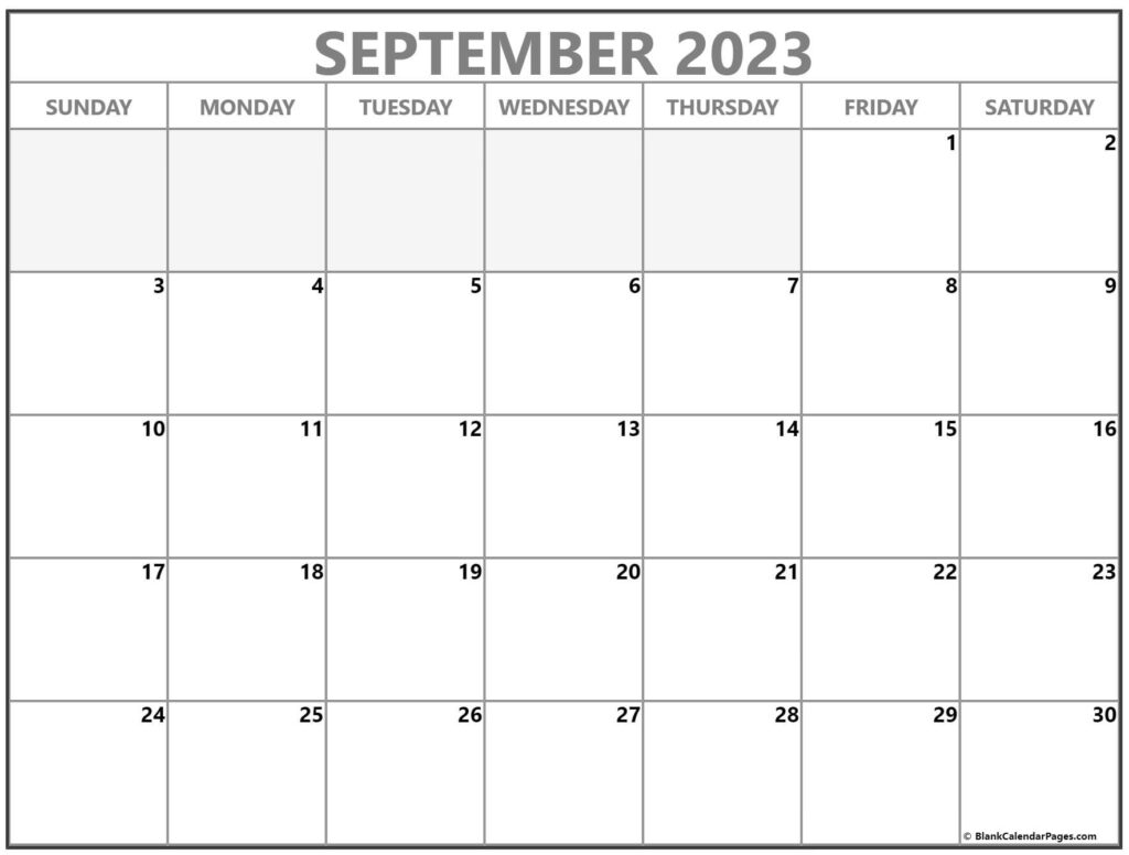 September 2023 Calendar Free Printable Calendar