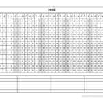 2022 Blank Landscape Yearly Calendar Template Free Printable Templates