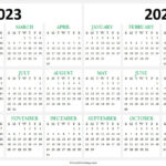 2023 2024 Two Yearly Calendar Template Printable Calendar Template