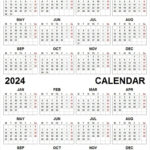 2023 And 2024 Academic Calendar Printable Blank Two Year Calendar