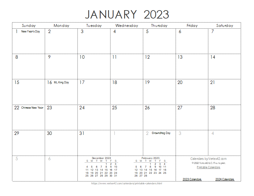 2023 Calendar Templates And Images