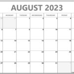 August 2023 Calendar Free Printable Calendar Templates