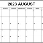 August 2023 Calendar Free Printable Calendar Templates