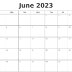 July 2023 Blank Calendar Pages