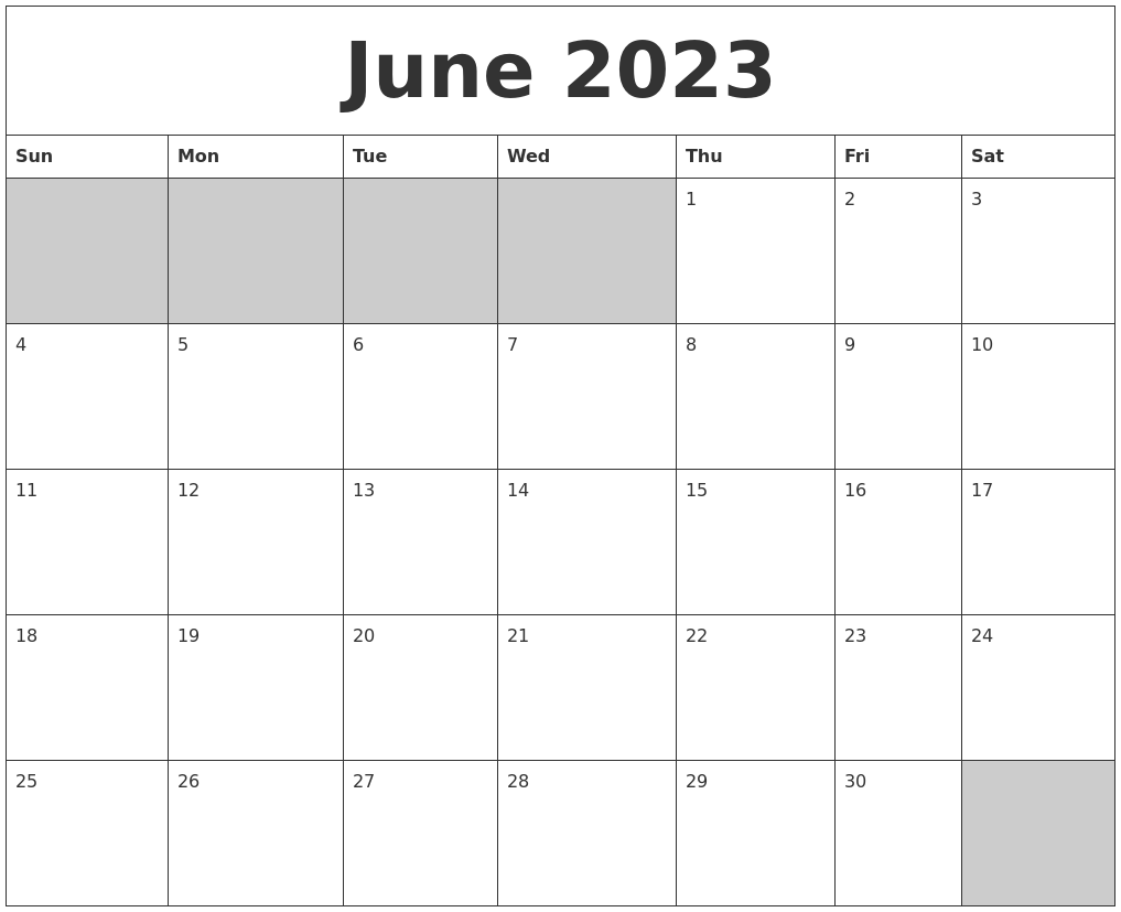 July 2023 Printable Calander