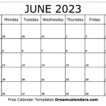 June 2023 Calendar Free Blank Printable Templates