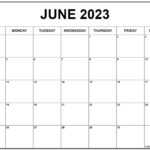 June 2023 Calendar Free Printable Monthly Calendars