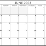 June 2023 Calendar Free Printable Monthly Calendars