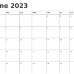 June 2023 Calendar Template